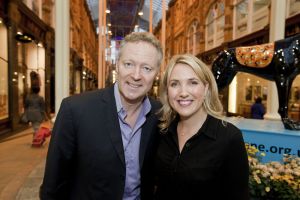 Rory Bremner with Kate Walby broadcast journalist and is currently, a presenter for ITV Yorkshires Calendar sm.jpg